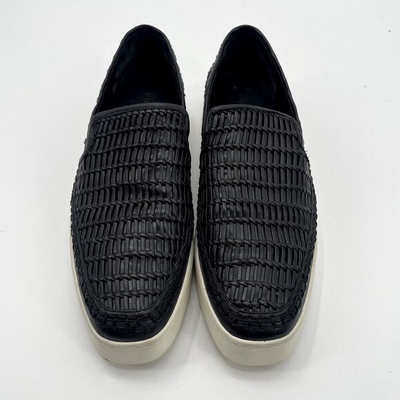 Vince | Platform Black Textured Sneaker Shoes // 10 - Picture 3 of 9